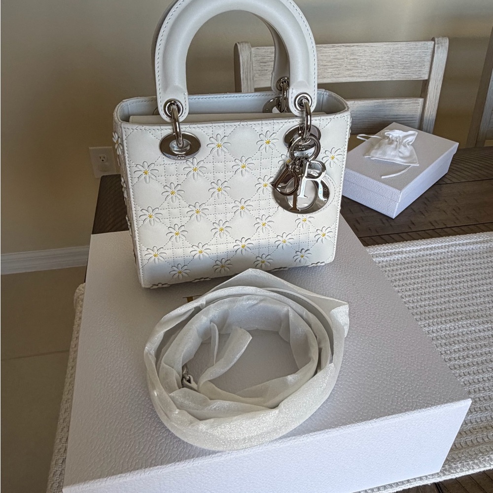 NWT. Limited Edition Small Lady Dior Bag with Strap - Picture 7 of 10